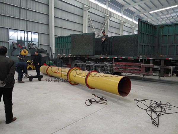 黑龍江的客戶，您采購的1.2×7m的牛糞烘干機(jī)已發(fā)出，請(qǐng)注意查收
